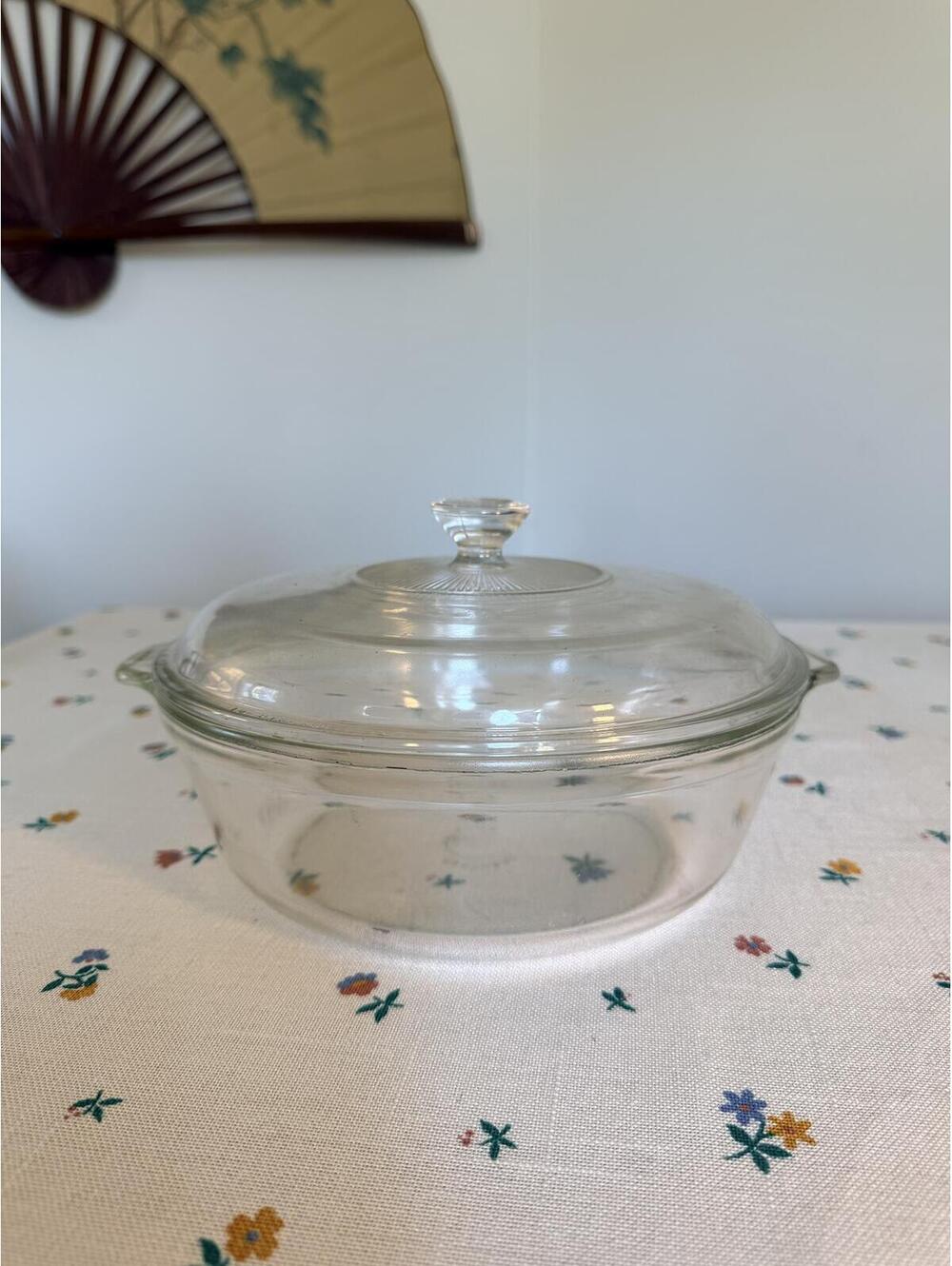 Vintage PYREX 024 Clear Glass Casserole Dish with Lid 624C